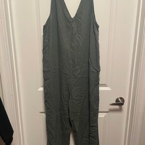 Universal Thread Sage Green V-Neck Jumpsuit